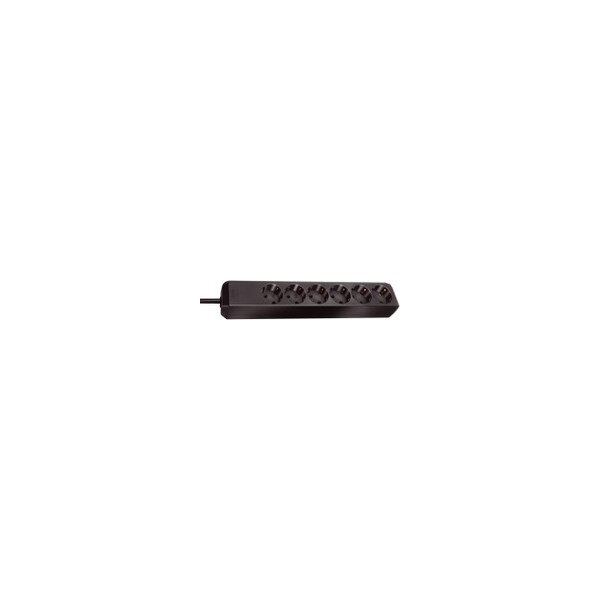 Brennenstuhl Eco-Line - 6 AC-Ausgänge - Typ H - Schwarz - 1,5 m - 330 mm