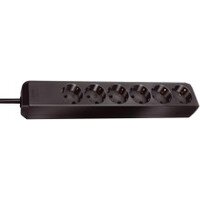 Brennenstuhl Eco-Line - 6 AC-Ausgänge - Typ H - Schwarz - 1,5 m - 330 mm