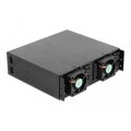 Delock 5.25? Wechselrahmen für 4 x 2.5? U.2 NVMe SSD mit abschließbaren Trays - 13,3 cm (5.25") - Speicherlaufwerkbehälter - Schwarz - NVMe - 2.5" - Aluminium