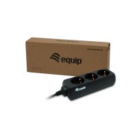 Equip 3-fach Steckdosenleiste - 1,1 m - Typ F - Schwarz -...