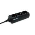 Equip 3-fach Steckdosenleiste - 1,1 m - Typ F - Schwarz - CE - 3 AC-Ausgänge - 220 - 240 V