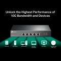 TP-LINK 5-Port 10G Desktop Switch - Unmanaged - 10G Ethernet (100/1000/10000) - Wandmontage