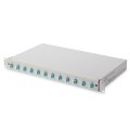 DIGITUS LWL Spleißbox, 1HE, bestückt, 12x LC DX, OM3