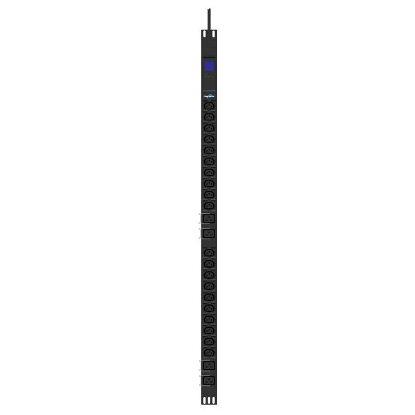 PowerWalker 10133030 - Messgerät - 0U - Senkrecht - Schwarz - 24 AC-Ausgänge - C13-Koppler - C19-Koppler