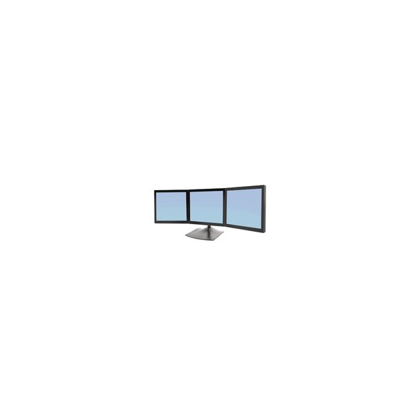 Ergotron DS Series DS100 Triple Monitor Desk Stand - 14 kg - 53,3 cm (21") - 75 x 75 mm - 100 x 100 mm - Schwarz