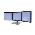 Ergotron DS Series DS100 Triple Monitor Desk Stand - 14 kg - 53,3 cm (21") - 75 x 75 mm - 100 x 100 mm - Schwarz