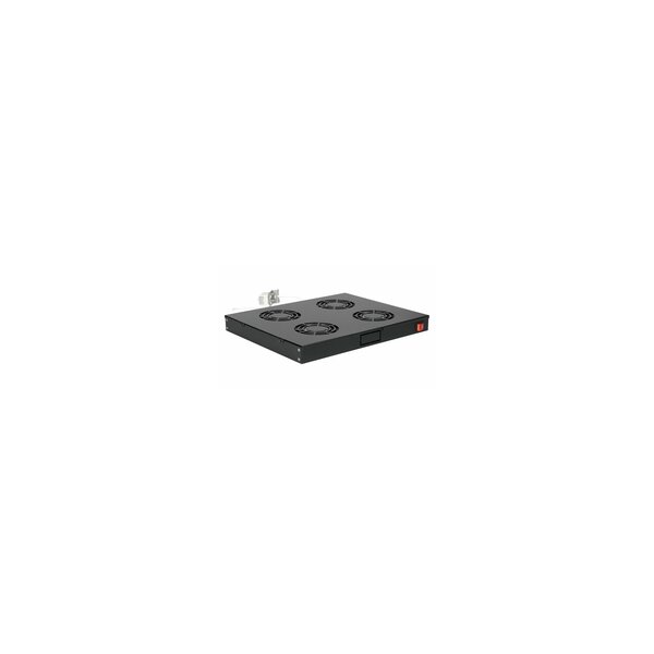 Equip Lüftermodul 19" für Serverschränke 4xLüfter RAL9005 - Zubehör Stromversorgung - 0,12 m