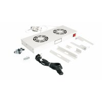 Equip Lüftermodul 19" für Serverschränke 2xLüfter RAL7035 - Zubehör Stromversorgung - 0,12 m