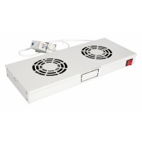 Equip Lüftermodul 19" für Serverschränke 2xLüfter RAL7035 - Zubehör Stromversorgung - 0,12 m