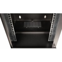 Equip 10" Wandgehäuse Glastür Eco 300x300mm 9U schwarz - Gehäuse - 10"