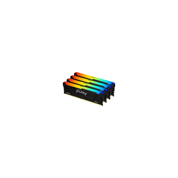 Kingston FURY Beast 64GB 3200MT/s DDR4 CL16 DIMM (4er-Kit) 1Gx8 RGB - 64 GB - 4 x 16 GB - DDR4 - 288-pin DIMM