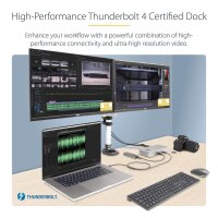 StarTech.com Thunderbolt 4 Dockingstation, Multi Monitor...
