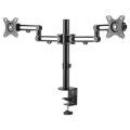 StarTech.com Doppel Monitorarm zur Tischmontage - Schreibtischklemme - VESA-kompatible Monitorhalterung für bis zu 32-Zoll-Displays - Ergonomischer Gelenkmonitorarm - höhenverstellbar/neigbar/drehbar - Klemme - 8 kg - 81,3 cm (32") - 100 x 100 mm - Höhenv