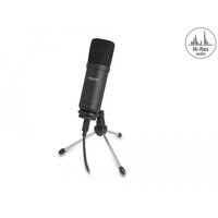 Delock USB Kondensator Mikrofon mit Ständer 24 Bit 192 kHz für PC und Notebook
