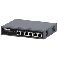 Intellinet PoE-Powered 6-Port Lite Smart Managed PoE+ Switch 4xGbE 2xGbE-Uplink und
