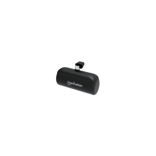 Manhattan Powerbank 5000 mAh USB Typ-C Stecker 10W schwarz - Ladegerät - Lithium-Ionen (Li-Ion)
