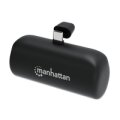 Manhattan Powerbank 5000 mAh USB Typ-C Stecker 10W schwarz - Ladegerät - Lithium-Ionen (Li-Ion)
