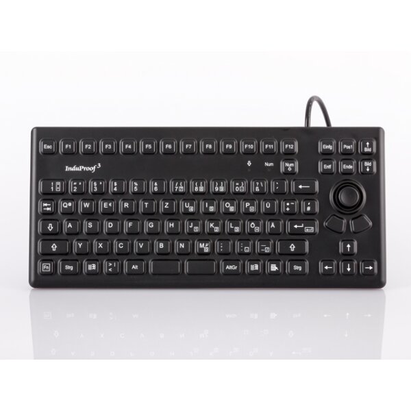 GETT TKG-086-MB-IP68-Black - Mini - Kabelgebunden - USB - Mechanischer Switch - QWERTZ - Schwarz