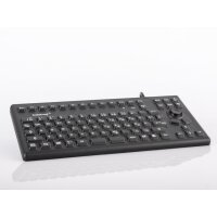 GETT TKG-086-MB-IP68-Black - Mini - Kabelgebunden - USB - Mechanischer Switch - QWERTZ - Schwarz
