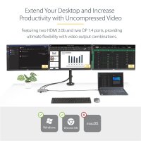 StarTech.com USB-C Multiport Adapter, 3 Monitor Laptop Dockingstation 2x 4K 60Hz + 1x 4K 3