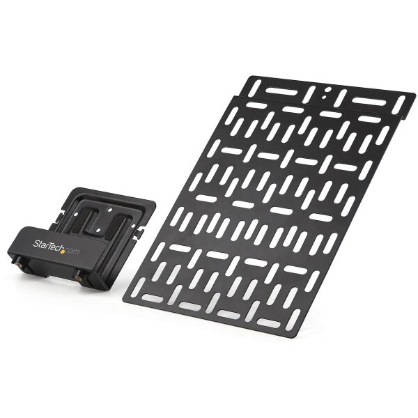 StarTech.com TV-Zubehör Universal Wandhalterung - Verstellbare Halterung TV- und Wand - Mediaplayer / FritzBox / Router / Modem / Apple TV - Kabelboxhalterung hinter dem Fernseher - 5 kg - Schwarz - Stahl - 5 kg - RoHS - 224 mm - 86 mm