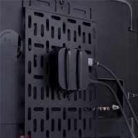 StarTech.com TV-Zubehör Universal Wandhalterung - Verstellbare Halterung TV- und Wand - Mediaplayer / FritzBox / Router / Modem / Apple TV - Kabelboxhalterung hinter dem Fernseher - 5 kg - Schwarz - Stahl - 5 kg - RoHS - 224 mm - 86 mm