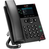 HP POLY VVX 250 IP Telefon mit 4 Leitungen und PoE-fähig, IP-Telefon, Schwarz, Kabelgebundenes Mobilteil, 4 Zeilen, LED, 7,11 cm (2.8")