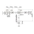 Equip 650152 13"-27" Bewegliche Dual Monitor/LCD-Tischhalterung - Klemme - 16 kg - 33 cm (13") - 68,6 cm (27") - 100 x 100 mm - Schwarz