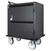Manhattan 32-Port Ladeschrank auf Rollen 576 W, 32 USB-C PD-Ports, geräumige Fächer für Ha