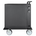 IC Intracom 32-Port Ladeschrank auf Rollen 576 W - 32 USB-C PD-Ports - geräumige Fächer für Handys und Tablets - 576 W gesamt - bis zu 3 A/18 W pro Port - Tür mit PIN-Code abschließbar - Überspannungsschutz - leiser Lüfter - Metallgehäuse - schwarz - Wage