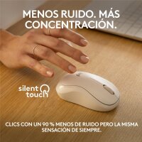 Logitech M240 Silent - Beidhändig - RF Wireless + Bluetooth - Weiß