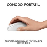 Logitech M240 Silent - Beidhändig - RF Wireless + Bluetooth - Weiß