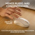 Logitech M240 Silent - Beidhändig - RF Wireless + Bluetooth - Weiß