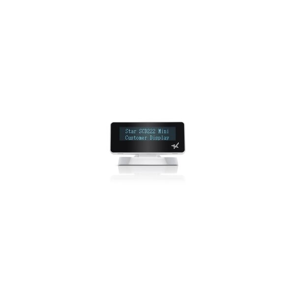 Star Micronics SCD222U - 2 Zeilen - 20 Ziffern - Weiß - 0 - 40° - USB 2.0 - 141 mm