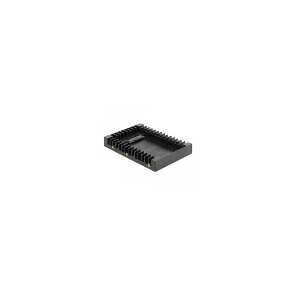 Delock 3.5? Einbaurahmen für 2.5? SATA Laufwerk schwarz - 8,89 cm (3.5") - Speicherlaufwerkbehälter - Schwarz - 2.5" - Serial ATA III - Kunststoff