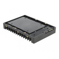 Delock 3.5? Einbaurahmen für 2.5? SATA Laufwerk schwarz - 8,89 cm (3.5") - Speicherlaufwerkbehälter - Schwarz - 2.5" - Serial ATA III - Kunststoff