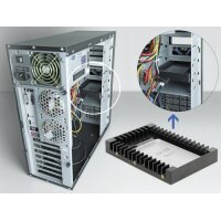 Delock 3.5? Einbaurahmen für 2.5? SATA Laufwerk schwarz - 8,89 cm (3.5") - Speicherlaufwerkbehälter - Schwarz - 2.5" - Serial ATA III - Kunststoff