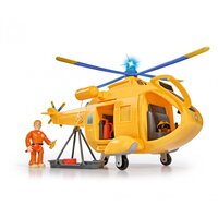 SIMBA Feuerwehrmann Sam Hubschrauber Wallaby II gelb/blau mit Figur