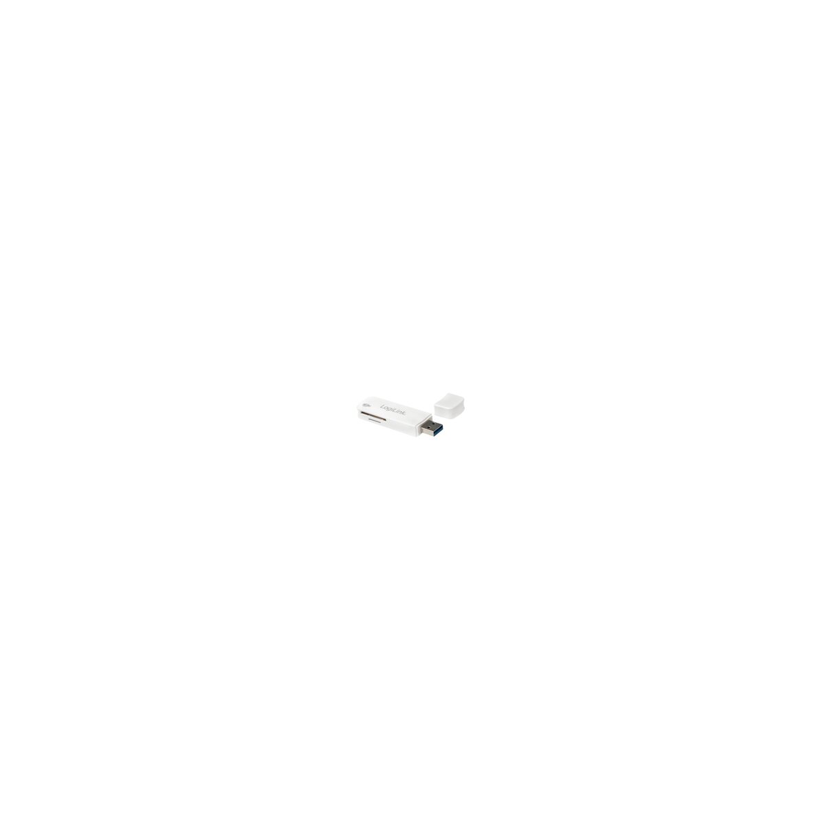 LogiLink CR0034A, MicroSD (TransFlash), MicroSDHC, MicroSDXC, SD, SDHC, SDXC, Weiß, 5000 Mbit/s, USB 3.2 Gen 1 (3.1 Gen 1), 75 mm, 120 mm