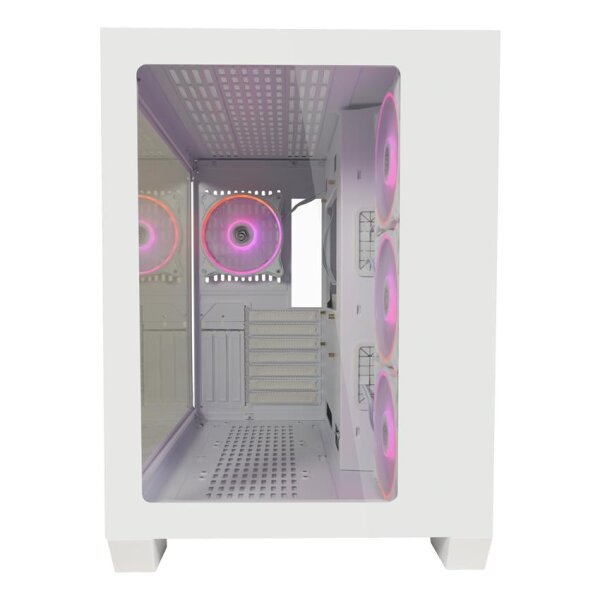 LC-Power Gaming 807W - Midi Tower - PC - Weiß - ATX - EATX - micro ATX - Mini-ITX - Metall - Kunststoff - Gehärtetes Glas - Blau - Grün - Rot