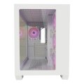 LC-Power Gaming 807W - Midi Tower - PC - Weiß - ATX - EATX - micro ATX - Mini-ITX - Metall - Kunststoff - Gehärtetes Glas - Blau - Grün - Rot