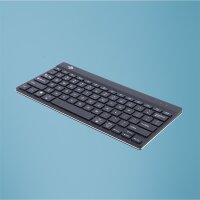 R-Go Tools Compact Break Ergonomische Tastatur R-Go , kompakte Tastatur mit Pausensoftware, QWERTY (US), Bluetooth, Schwarz, 75%, Kabellos, Bluetooth, Membran Key Switch, QWERTY, Schwarz