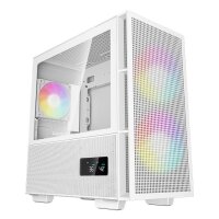 Deepcool R-CH360-WHAPE3D-G-1, Micro Tower, PC, Weiß, micro ATX, Mini-ITX, ABS, SPCC, Gehärtetes Glas, Gaming