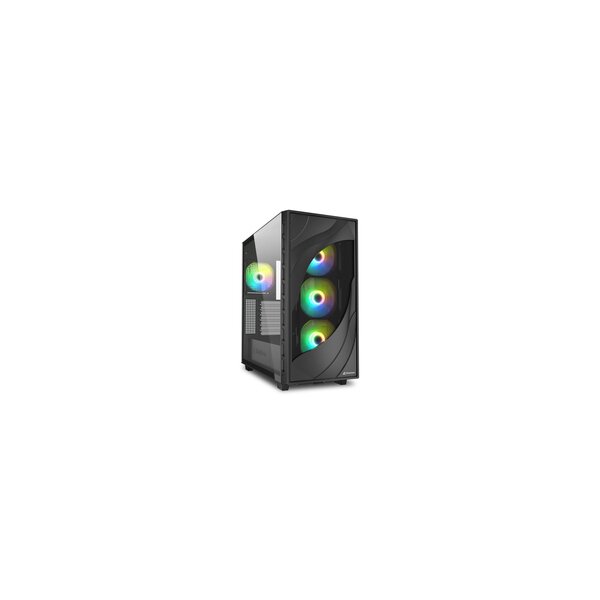 Sharkoon Gehäuse Rebel C80G RGB ATX 1xGlas schwa - Midi/Minitower - ATX