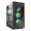 Sharkoon Gehäuse Rebel C80G RGB ATX 1xGlas schwa - Midi/Minitower - ATX