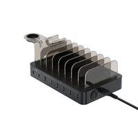 Conceptronic OZUL 8-Port 75W USB-PD Ladestation, Indoor, AC, 12 V, Schwarz