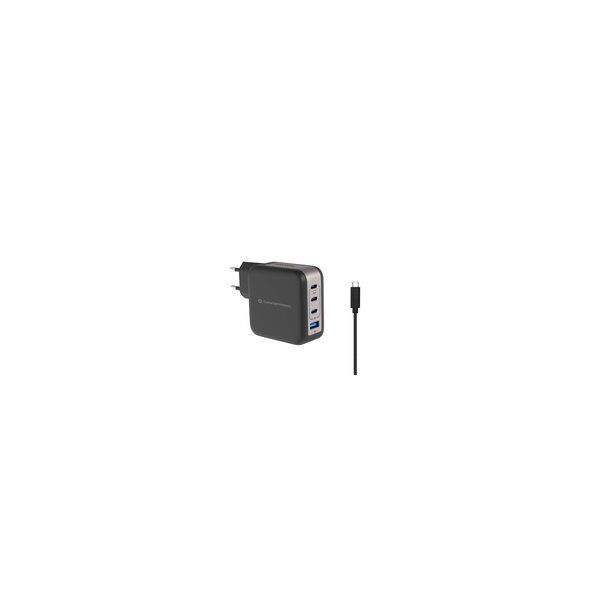 Conceptronic 4-Port 100W GaN USB-PD-Ladegerät mit USB-C-Ladekabel USB-C x 3 US...