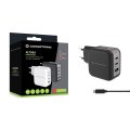 Conceptronic 4-Port 100W GaN USB-PD-Ladegerät mit USB-C-Ladekabel USB-C x 3 US...