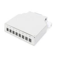 DIGITUS Hutschienen Spleißbox für 8 LC/DX Kupplungen