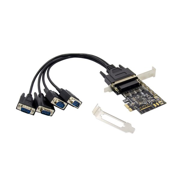 Conceptronic PCI Express Card 4-Port RS232 DB9 Adapter - PCI